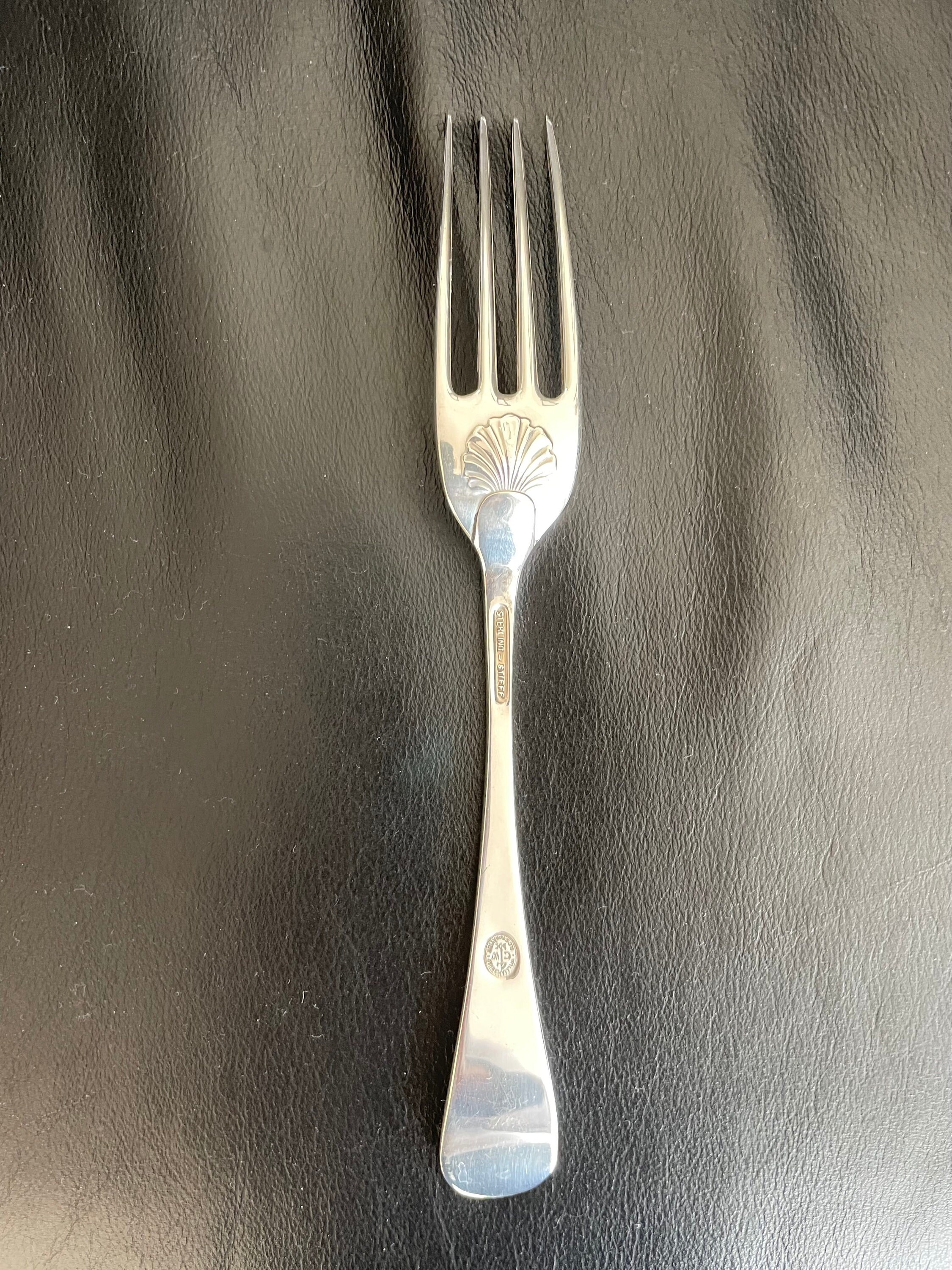 Stieff Williamsburg Shell Sterling Silver 6 Pc Set for 12 NEW +serving ...