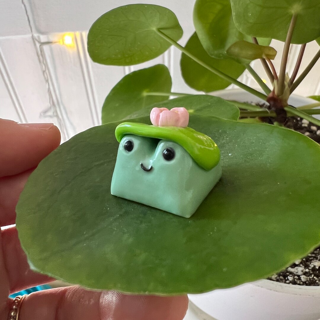 Pond Frog Keycap Made to Order Kawaii Frog Artisan Keycap Cute Keycap