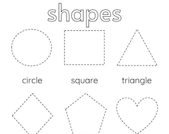 Shape Tracing Worksheet: Montessori Learning Activity (PDF)