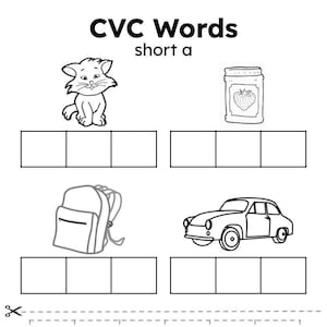 CVC Words Worksheets, Cut and Paste the Cvc Letters, Worksheets, CVC ...