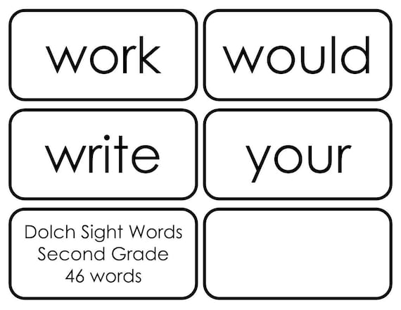 Second Grade Sight Words Worksheets, 46 Pages Of Dolch 2nd Grade