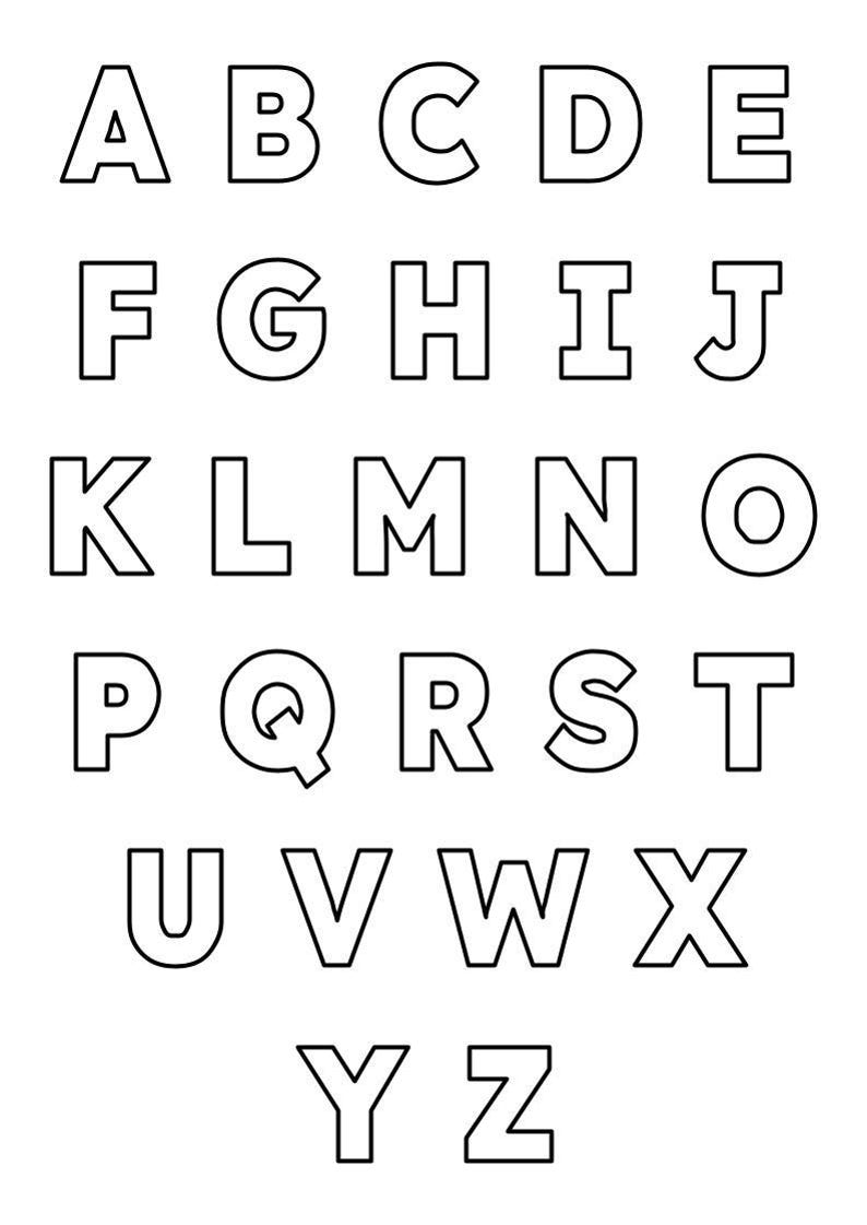 ABC Uppercase and Lowercase Letters, Large Alphabet Block Letters ...