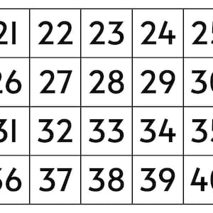 Number Cards 1-100: Math Learning Chart (PDF Download) - Etsy