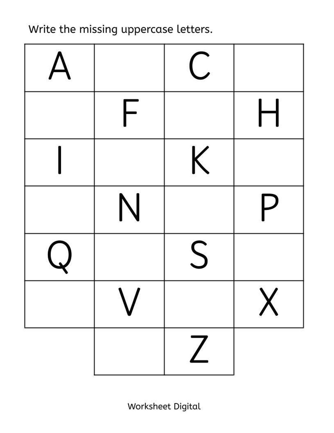 Kindergarten Worksheet Alphabet Printable Worksheets Preschool