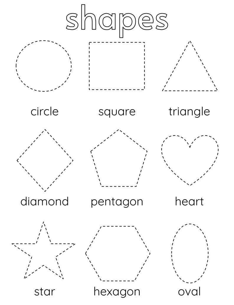 Shape Tracing Worksheet: Montessori Learning Activity (PDF)