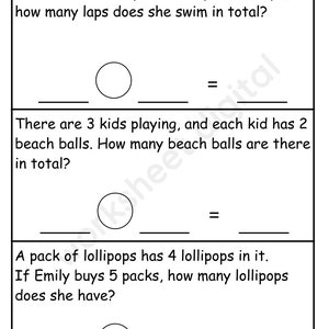 One Step Word Problems All Operations PDF, Word Problems Worksheet for ...