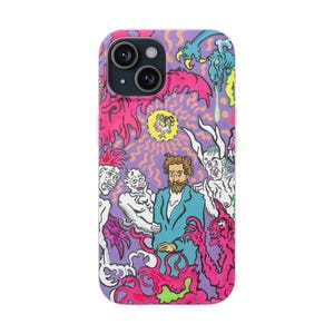 Coque Apple Iphone 15 Demons Teasing Me par James Ensor refaite par Fearxx en violet Diables, monstres et goules sur iPhone 15