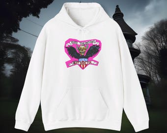 James Ensor Inspired Black Death Bird with skull and Death Triumphant and Endless Night on Goth Punk  Unisex Heavy Blend™ Hooded Sweatshirt