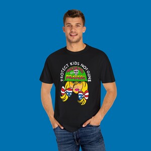 Black Gun Control T-Shirt,Prevent School Shootings, Anti Gun, Protect Kids Not Guns Tee shirt, End Gun Violence Unisex Garment-Dyed T-shirt