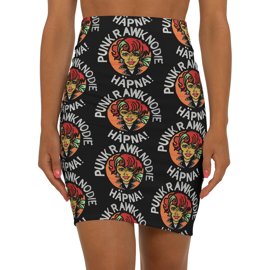 Crazy Girl Punk Aesthetics Cross Black Ruffle Skirt