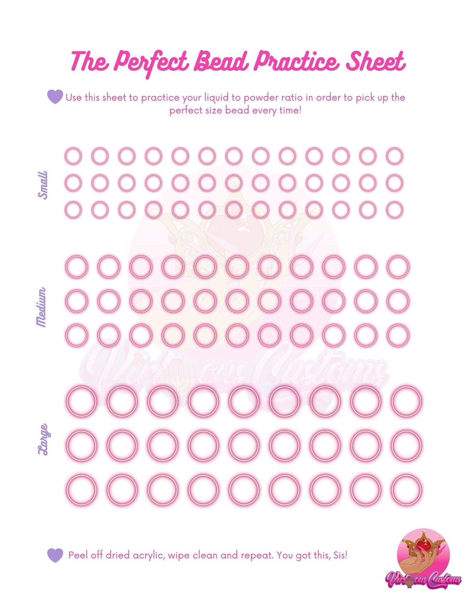 Acrylic Nail Practice Sheet - Etsy