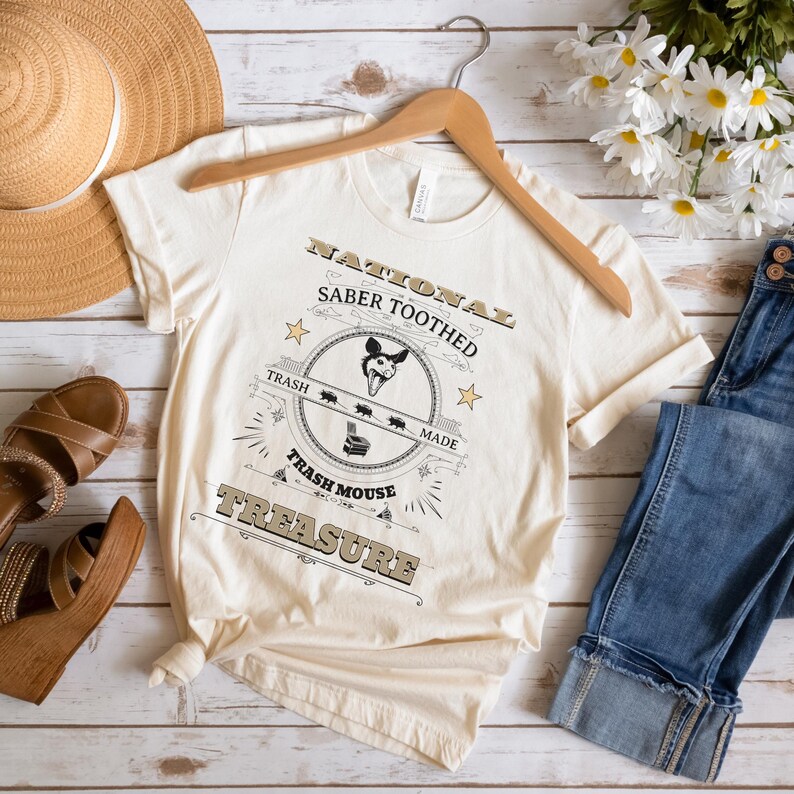 Funny Possum T-shirt: National Saber Toothed Trash Mouse Treasure Natural