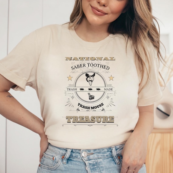 Funny Possum T-shirt: National Saber Toothed Trash Mouse Treasure