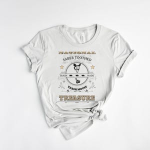 Funny Possum T-shirt: National Saber Toothed Trash Mouse Treasure Silver