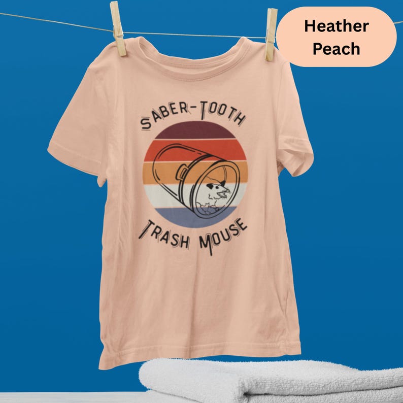 Funny Possum T-Shirt: Saber-Toothed Trash Mouse Graphic Tee image 1