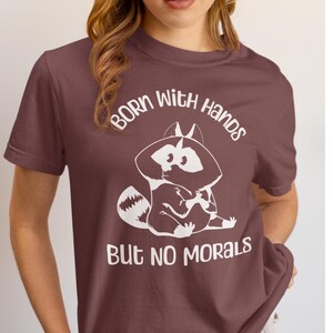 Funny Raccoon T-shirt: Trash Panda, No Morals Graphic Tee