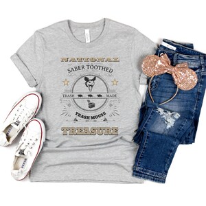 Funny Possum T-shirt: National Saber Toothed Trash Mouse Treasure Athletic Heather
