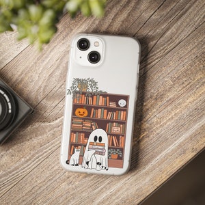 Ghost Reading Phone Case Cover, Bookish Phone Case, Book Lover Phone Case, Book Lover Gift, Halloween Phone Case Flexi