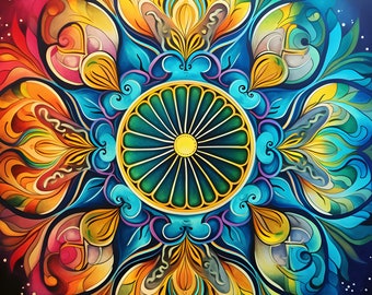 68 Mandala Midjourney Prompt Images for application on print on demand products or personal projects