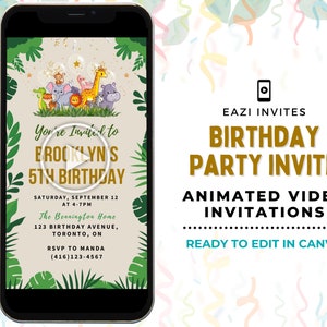 RED OCEAN Carte D'anniversaire Pour Garçons Et Filles, Animaux De La