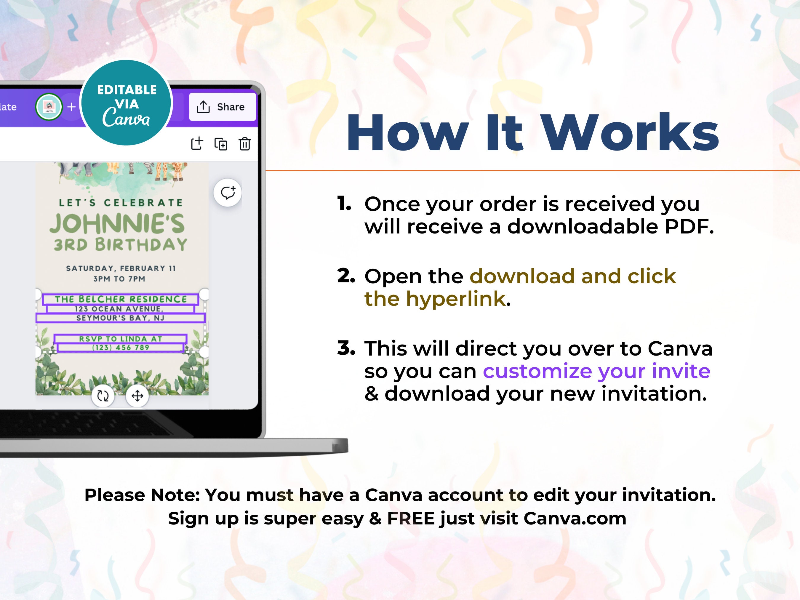 Bug Birthday Invitation Video Template With Music I Insect Party ...