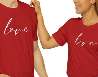 Womens tees, Love Shirt, Cute Love Tshirt, Couple Ideas, Matching Love Tshirt, Valentines Love Tshirt, Custom Love Tshirt, Minimalist tshirt