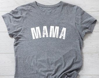 Mama Shirt, Oversized Mama T-shirt, Retro Boho Mama Shirt, Gift for Mom, Baby Shower Gift, Custom Mom Shirt, Customized Mom Tee