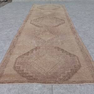 Tapis de passage vintage neutre, 3,61 pi x 11,22 po