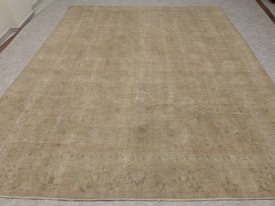 Large Turkish Rug, 9.51'x11.74' Oversized Wool Rug, Vintage Turkish