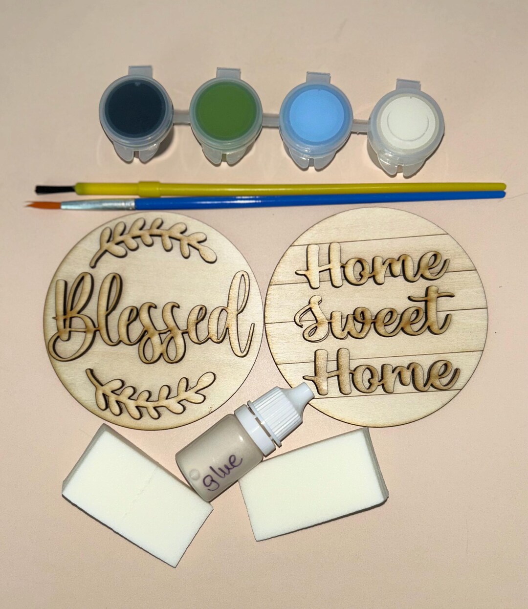 Interchangeable Sign Insert DIY Craft Kit, 'home Sweet Home' & 'blessed ...