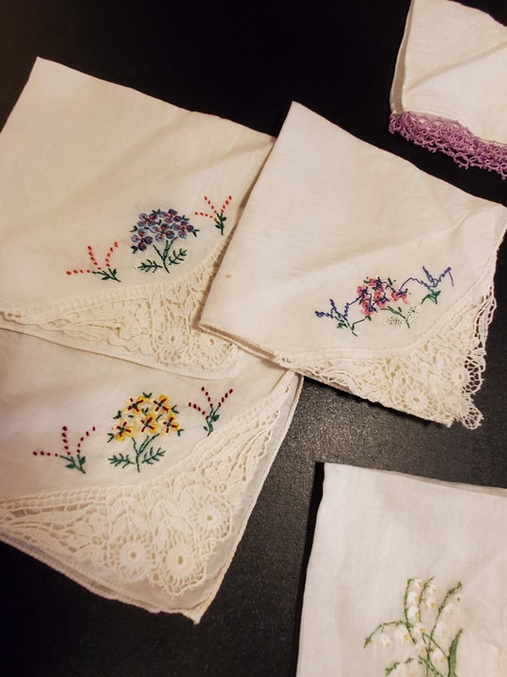 Vintage embroidered handkerchiefs - image 3