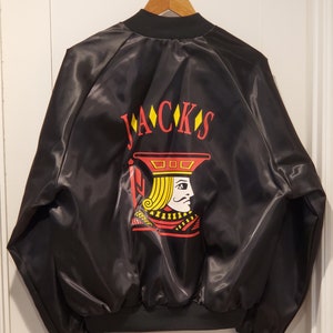 Satin JACK&#39;S Lined Bomber Jacket XL Vtg