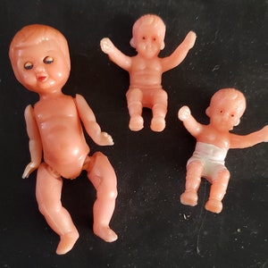 Vintage Dollhouse Baby Set 3 pcs