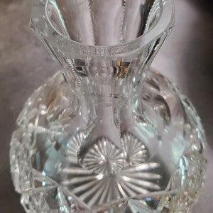 Gorgeous  American Brilliant Cut Glass Water Wine Decanter Antique