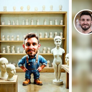 Sculptor Gift, Custom caricature, Sculptor Cartoon Portrait, Sculptor Caricature, Sculptor Cartoon, Sculptor Portrait, Sculptor gift Ideas