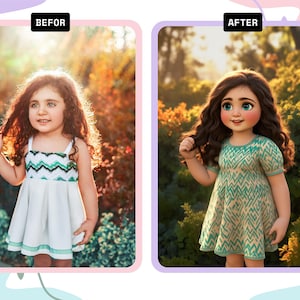 Portrait from Photo, Digital Custom Portrait, Pixar-Inspired Character style from photo , 3D cartoon portrait, Cartoon Portrait from Photo