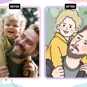 Retrato personalizado, retrato minimalista de pareja, regalo personalizado, ilustración de dibujos animados, regalo digital de recuerdo de pareja, impresión personalizada