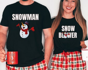 Funny Couples Pajamas for Christmas, Couples Christmas PJs, Couples Pajamas, Funny Christmas PJs, Matching Xmas TShirts, Xmas Party Shirts