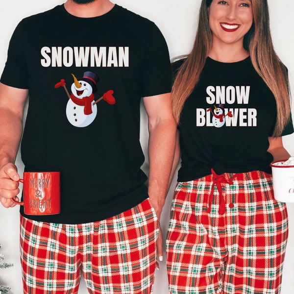 Funny Couples Pajamas for Christmas, Couples Christmas PJs, Couples Pajamas, Funny Christmas PJs, Matching Xmas TShirts, Xmas Party Shirts