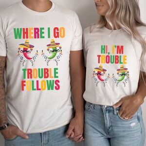 Chemise Cinco de Mayo drôle de couples, T-shirt potable de couples, T-shirt de couples mexicains drôles, T-shirt de Cinco de Mayo assorti, T-shirt de fiesta du Mexique