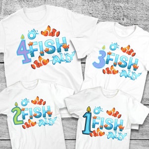 Fish Birthday Shirt, O-Fish-Ally One T-Shirt, Baby Boys First Birthday TShirt, Clown Fishing Theme Birthday Outfit, Smash Cake Top Tee Girl