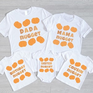 Chicken Nugget Birthday Shirt, Chicken Nugget Personalized Birthday TShirt, Chicken Nugget Birthday T-Shirt, Birthday Family Matching Tees