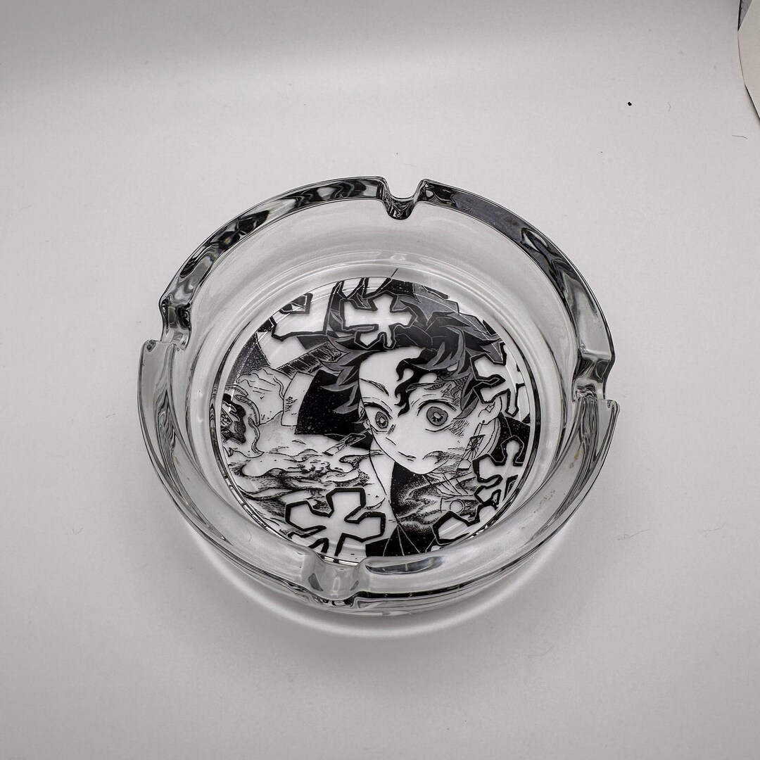 Demon Manga Anime Glass Ashtray Custom Anime Ashtray Etsy
