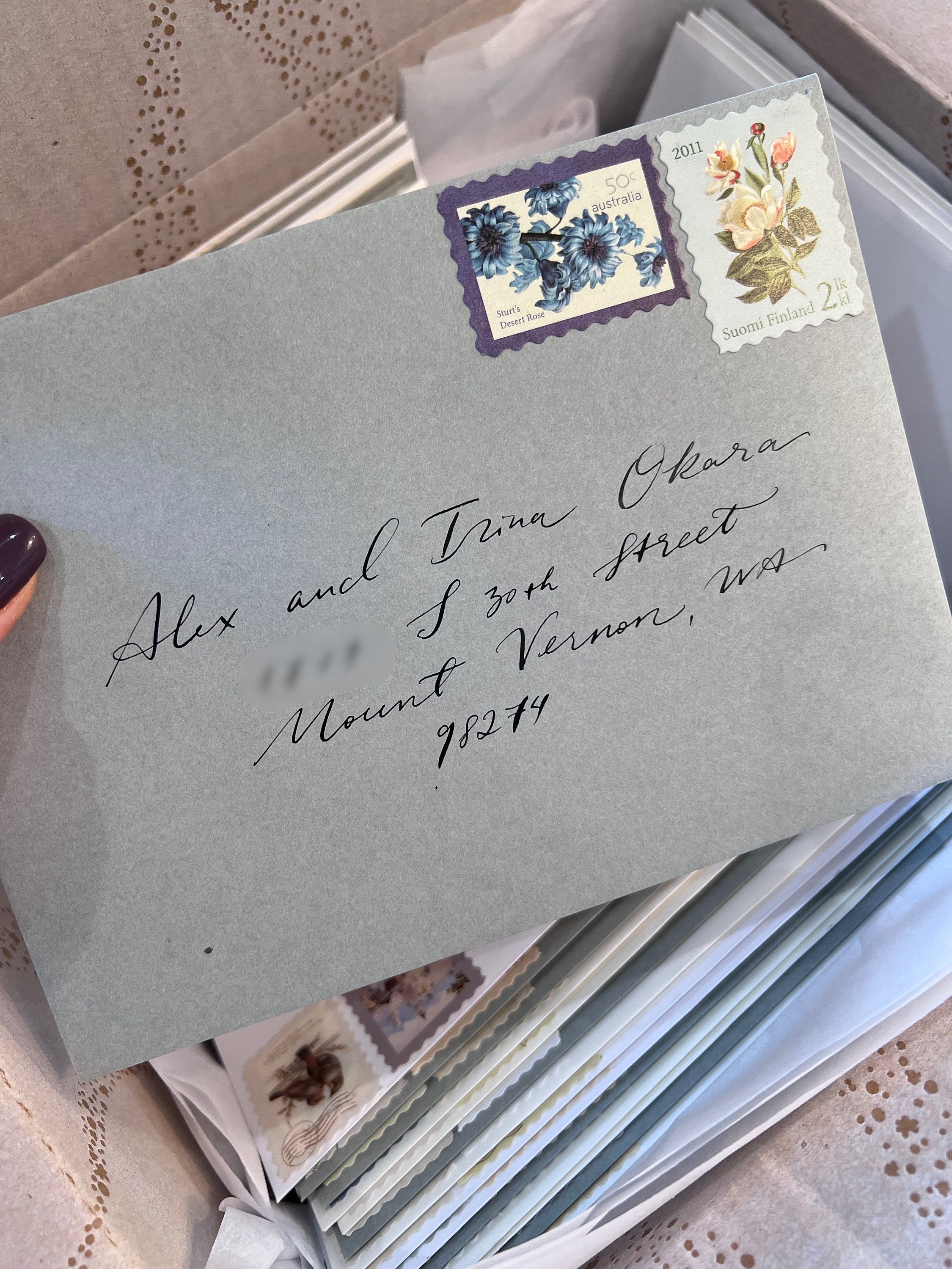 Custom Calligraphy Handaddressed Envelopes Etsy