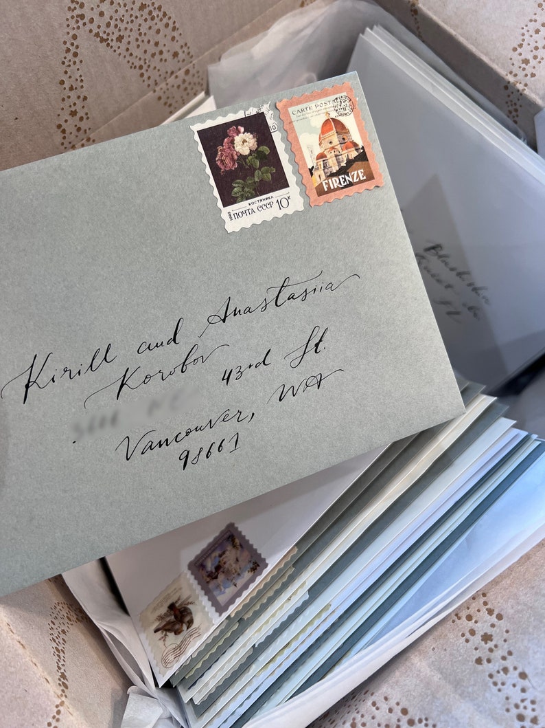 Custom Calligraphy Handaddressed Envelopes Etsy