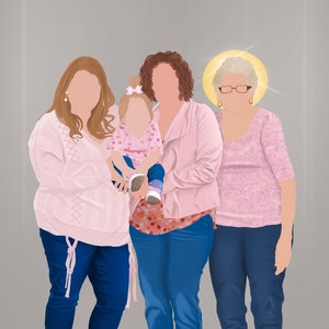 Retrato sin rostro conmemorativo personalizado