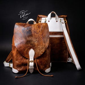 Marina’s Leather Backpack Pattern, Template, DIY PDF Download