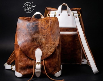 Marina’s Leather Backpack Pattern, Template, DIY PDF Download