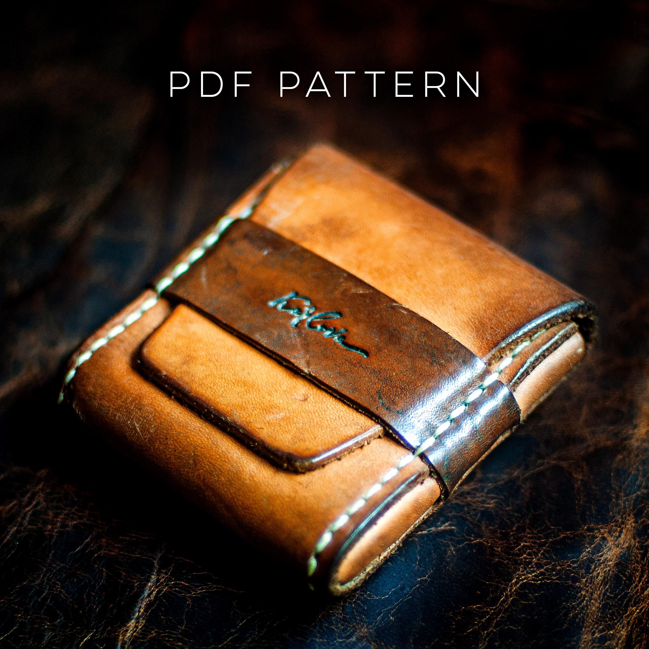 diy leather cigarette case pattern Leather Cigarette Case Pattern, Wallet Template, DIY PDF Download