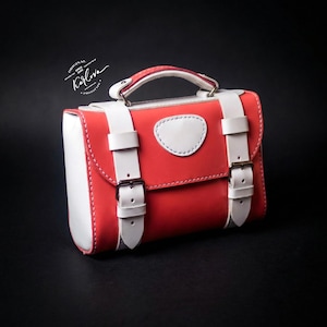 Patroon snoep leren hoesje. Make-up- of toilettas, Dopp-set, clutch, cosmetica-reistas, doe-het-zelf-pdf-download